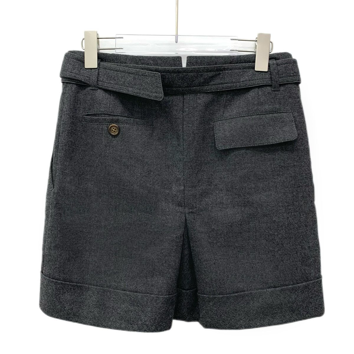 Brunello Cucinelli Brunello Cucinelli Dark Grey Beaded Belt Wool Skirt K26WX Size 26" / US 2 / IT 38 - 2 Thumbnail