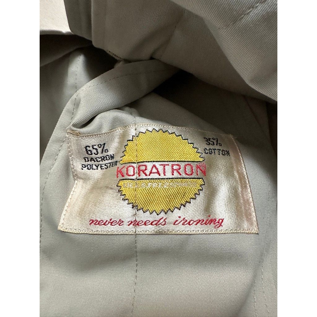 Vintage Vintage Koratron tan khaki trench coat size 42L Size US L / EU 52-54 / 3 - 4 Thumbnail