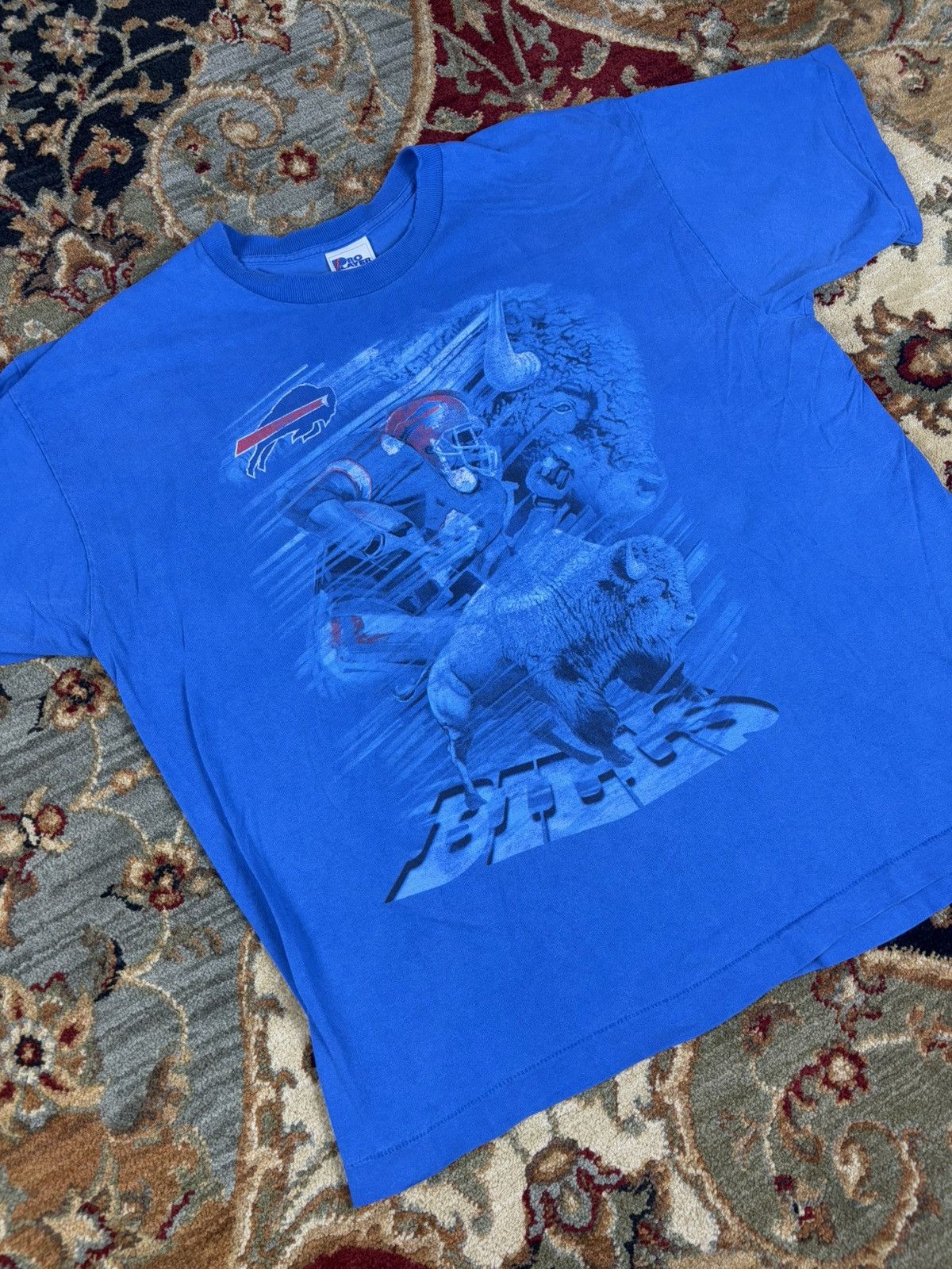 NFL × Vintage Vintage Buffalo Bills Tshirt Size US XXL / EU 58 / 5 - 2 Thumbnail