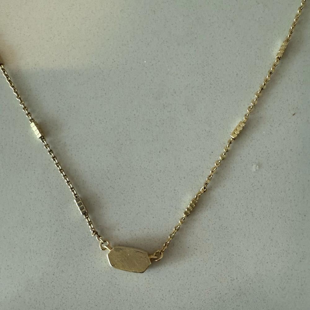 Designer Kendra Scott Fern Pendant Gold Chain Necklace Size ONE SIZE - 4 Thumbnail