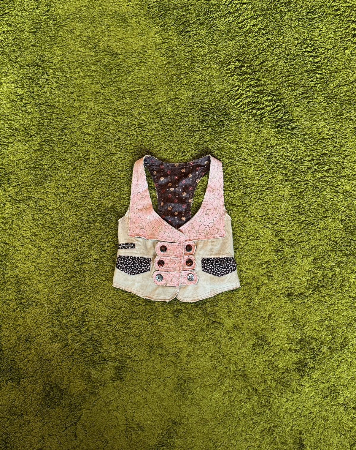 Custo Barcelona × Hysteric Glamour × Vintage Custo Barcelona 2000s vintage floral vest gilet Y2K Size S / US 4 / IT 40 - 1 Thumbnail