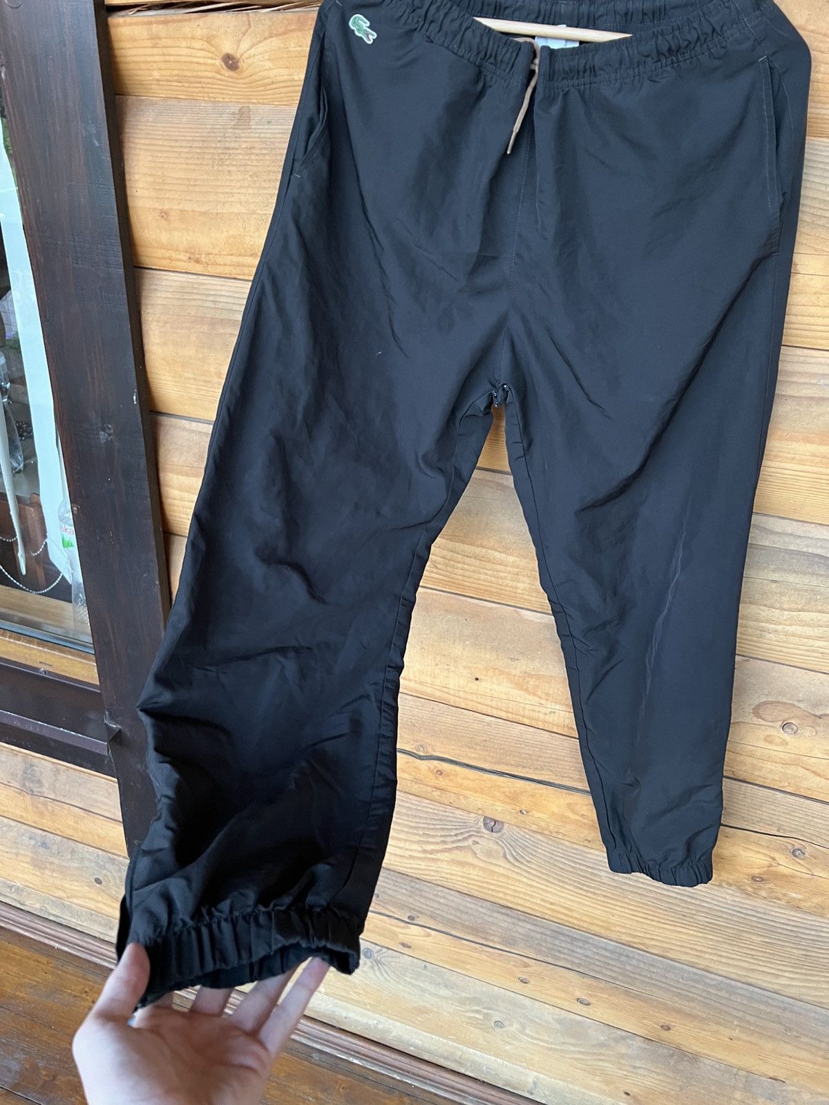 Lacoste VINTAGE LACOSTE NYLON TRACK PANTS CROCODILE LOGO ZIP joggers Size US 33 - 2 Thumbnail