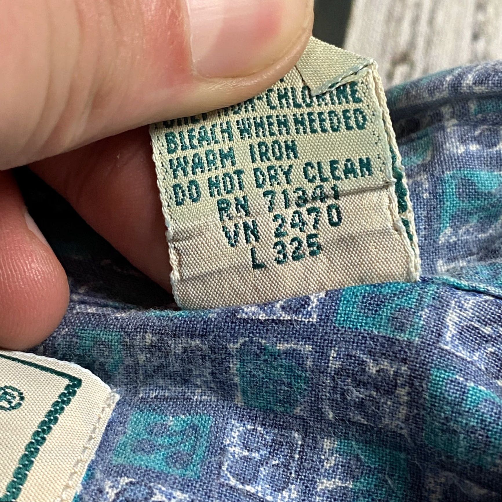 Vintage VINTAGE L.L. Bean Hawaiian Shirt Button-Up - Teal Cotton, Short Sleeve, Floral, Big & Tall XLT Mens Size US XL / EU 56 / 4 - 4 Thumbnail