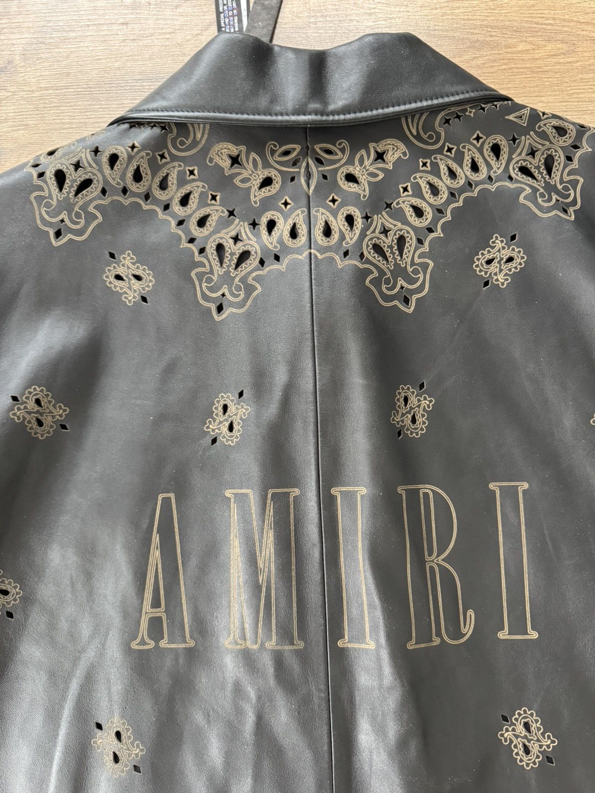 Amiri Amiri NEW Bandana leather shirt/jacket, black, size M Size US M / EU 48-50 / 2 - 13 Thumbnail