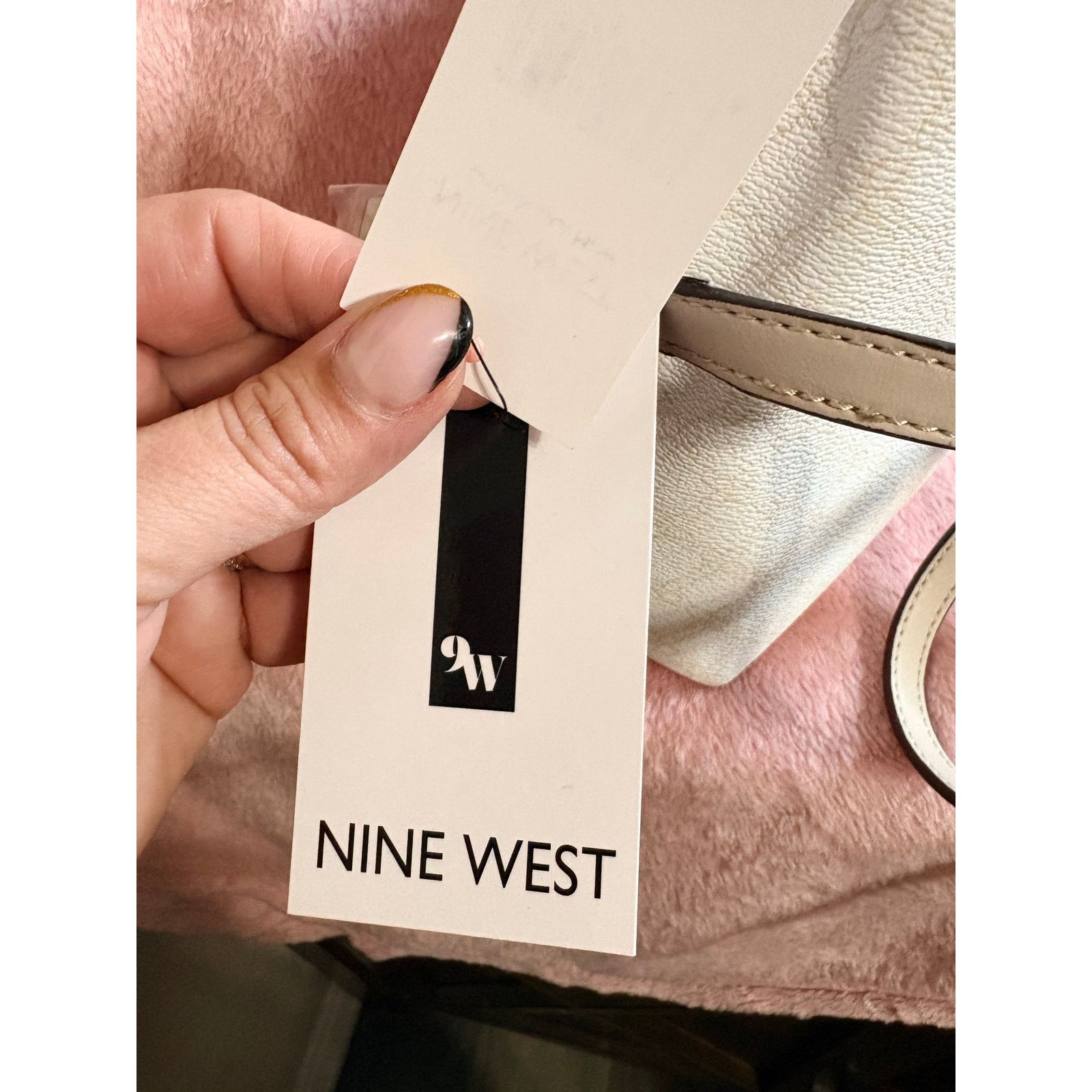 Nine West Nine West Cream Monogram Crossbody Bag NWT Neutral Designer Size ONE SIZE - 2 Thumbnail