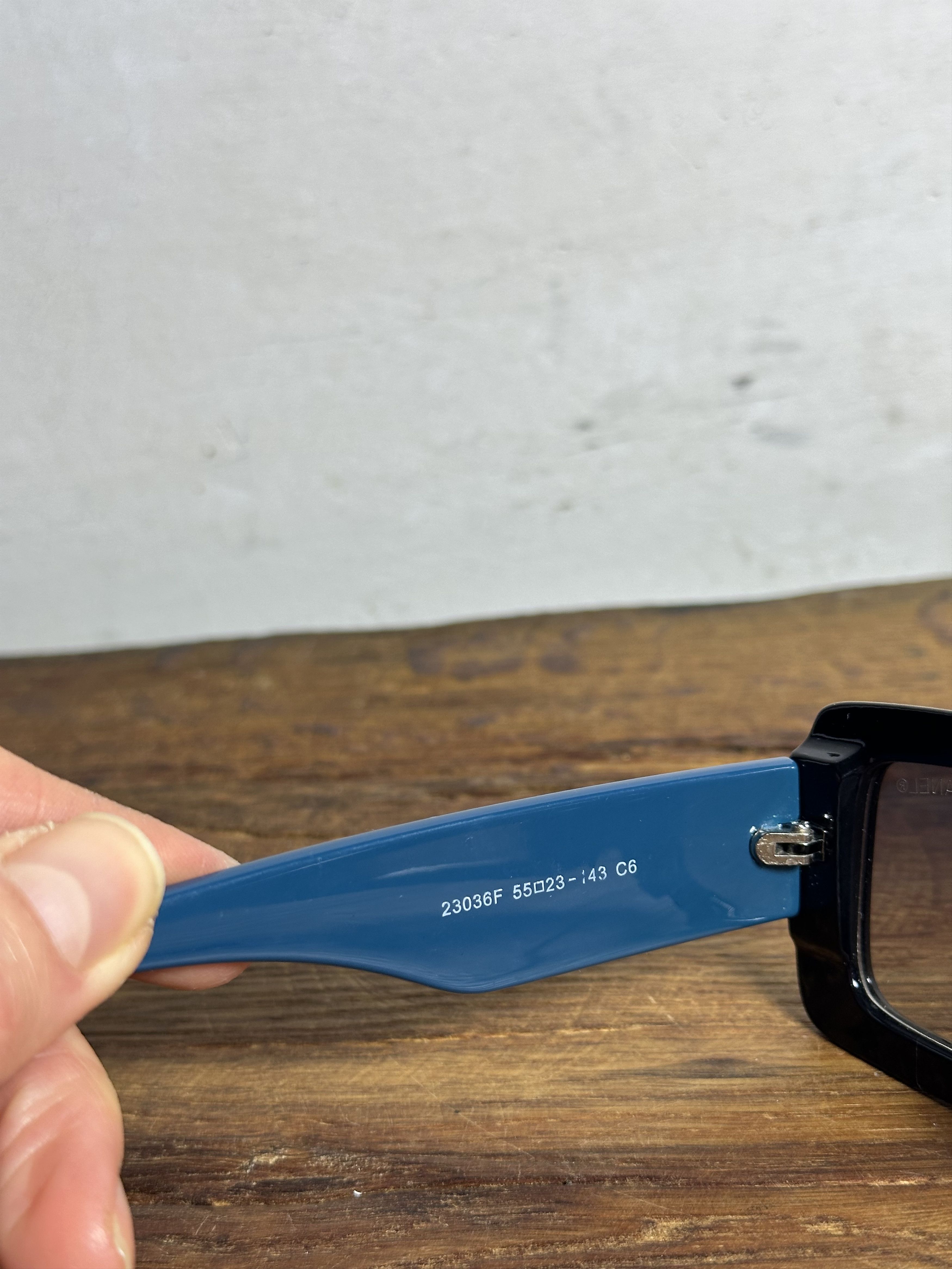 Chanel Chanel Acetate Rectangle Sunglasses Size ONE SIZE - 9 Thumbnail