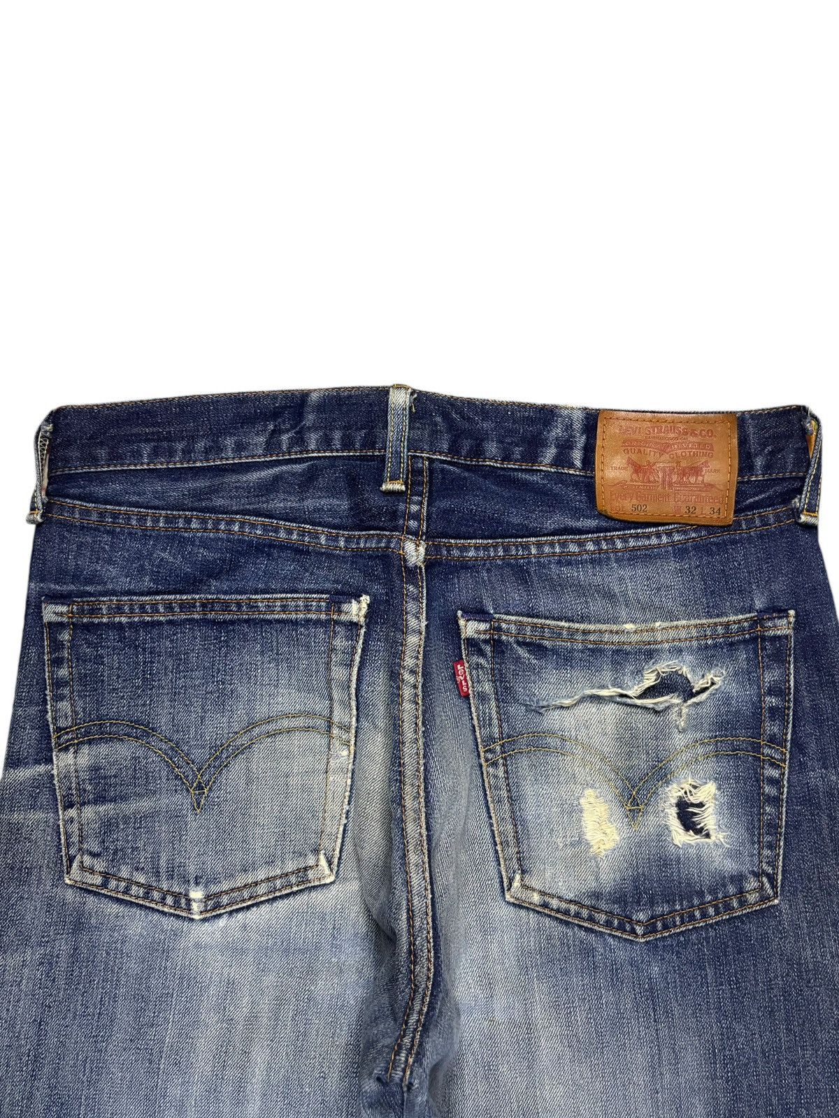 Levi's Vintage 90s Levis 502 Mud Wash Distressed Baggy Jeans Size US 31 - 8 Thumbnail