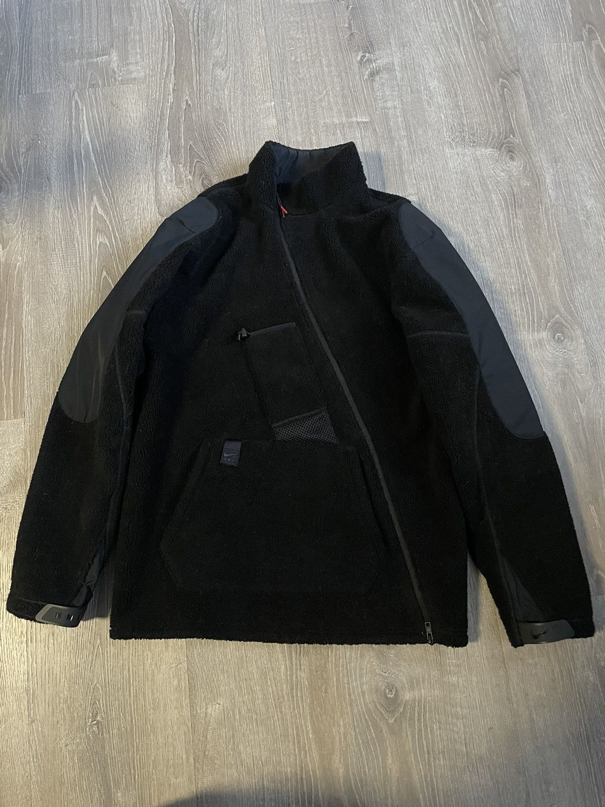 Nike NikeLab x MMW SE Fleece Sherpa Jacket Black CK1541-010 | Grailed