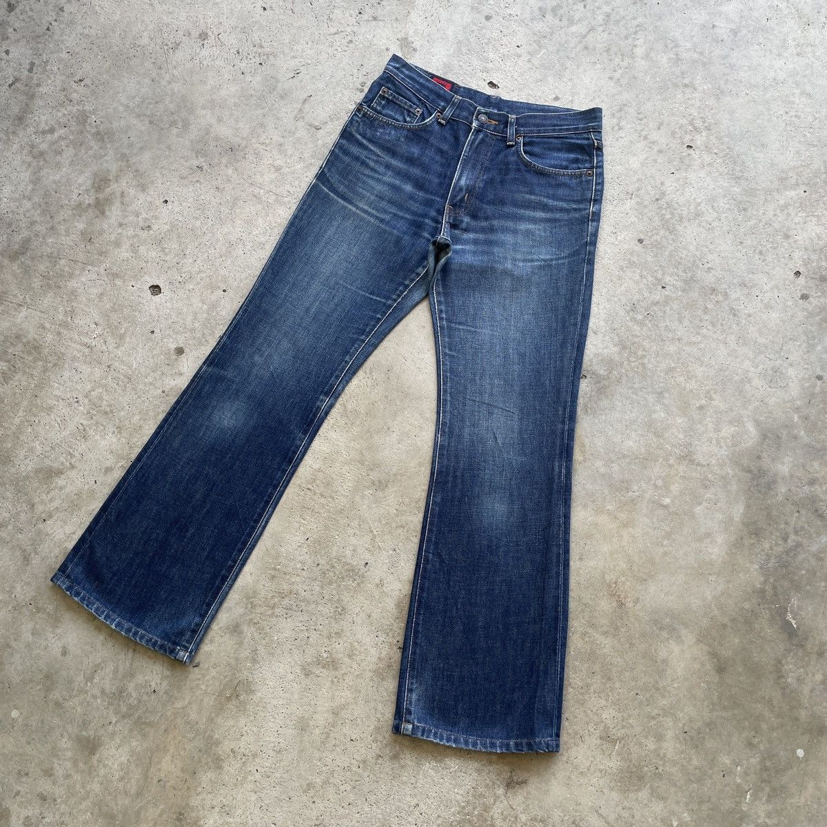 Japanese Brand W29 Vintage Edwin 503 Faded BOOTCUT Jeans FLARE Pants Denim Size US 29 - 2 Thumbnail