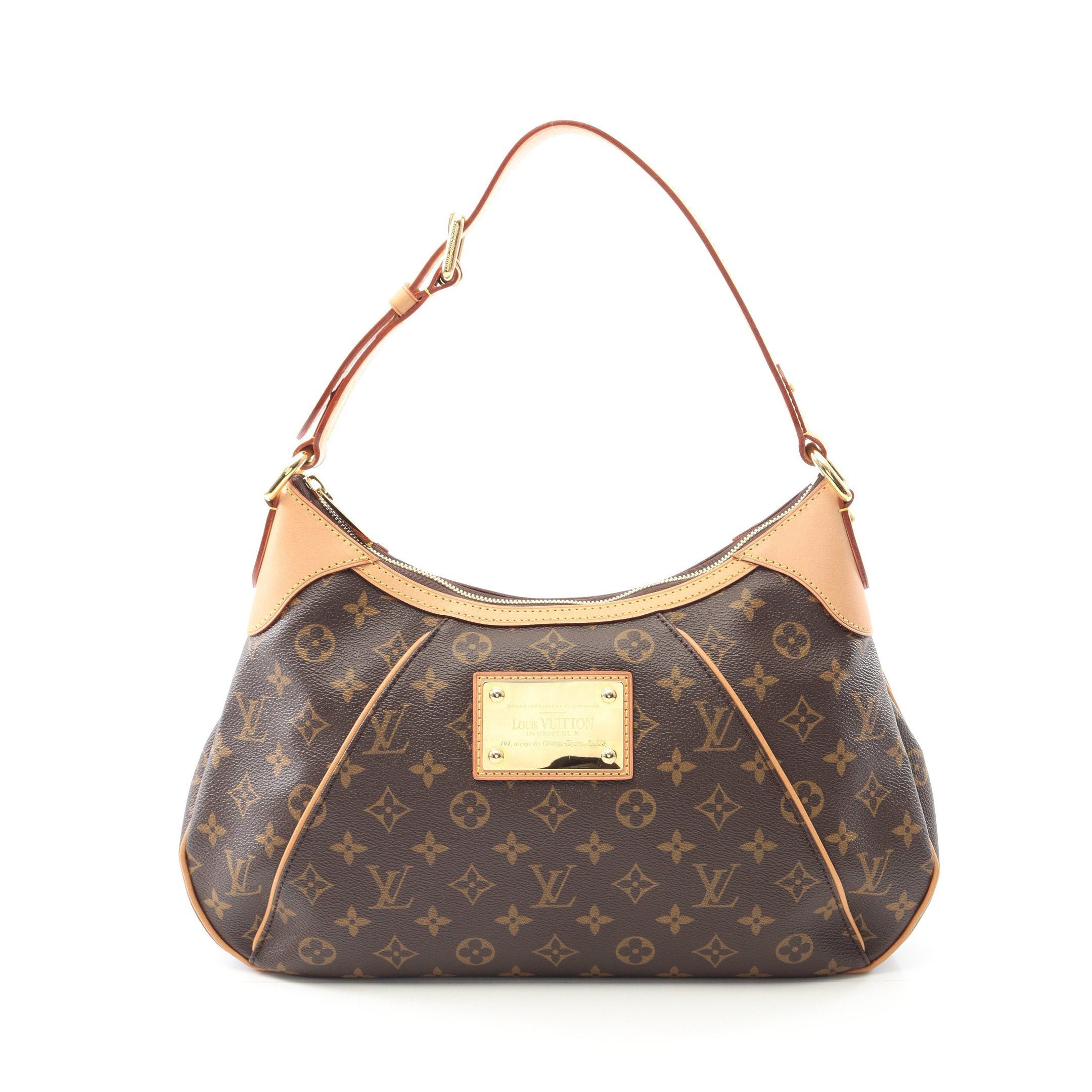 Louis Vuitton Thames Gm Monogram Shoulder Bag Leather Brown, Women's