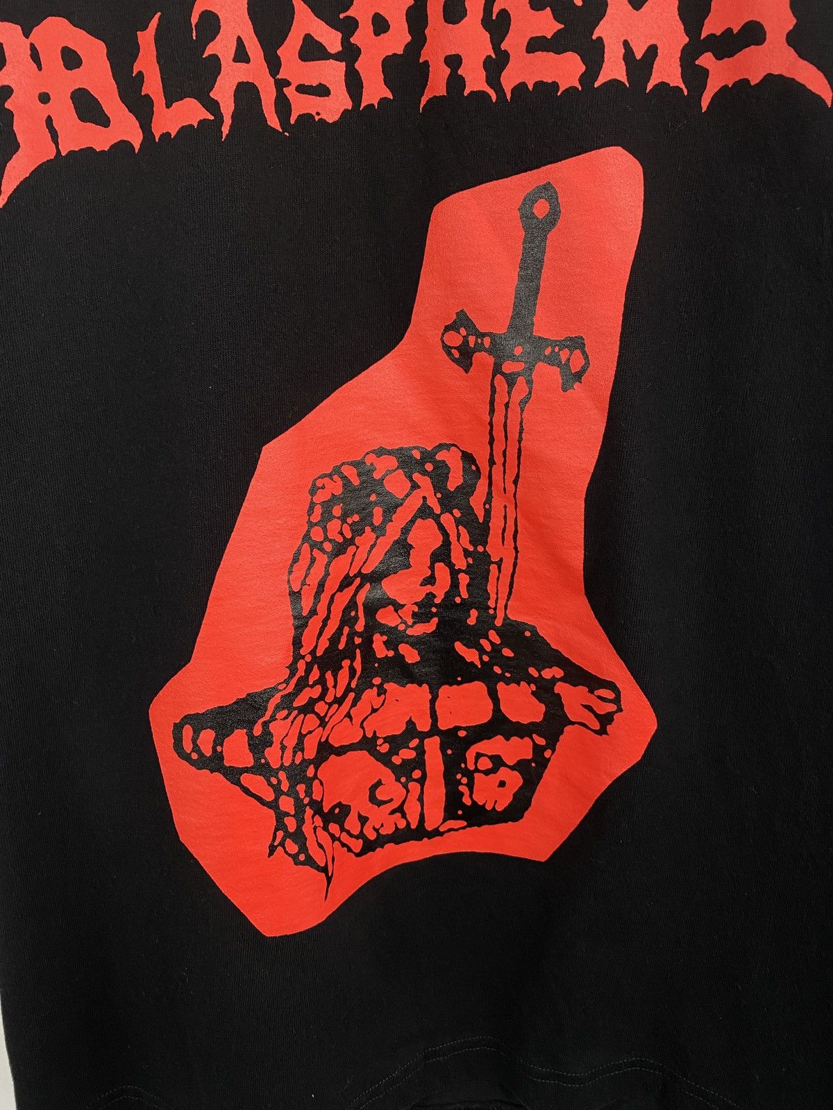 Band Tees 🇨🇦 Vintage Y2K Blasphemy Black Metal Rock Band T-Shirt Retro Size US M / EU 48-50 / 2 - 6 Thumbnail