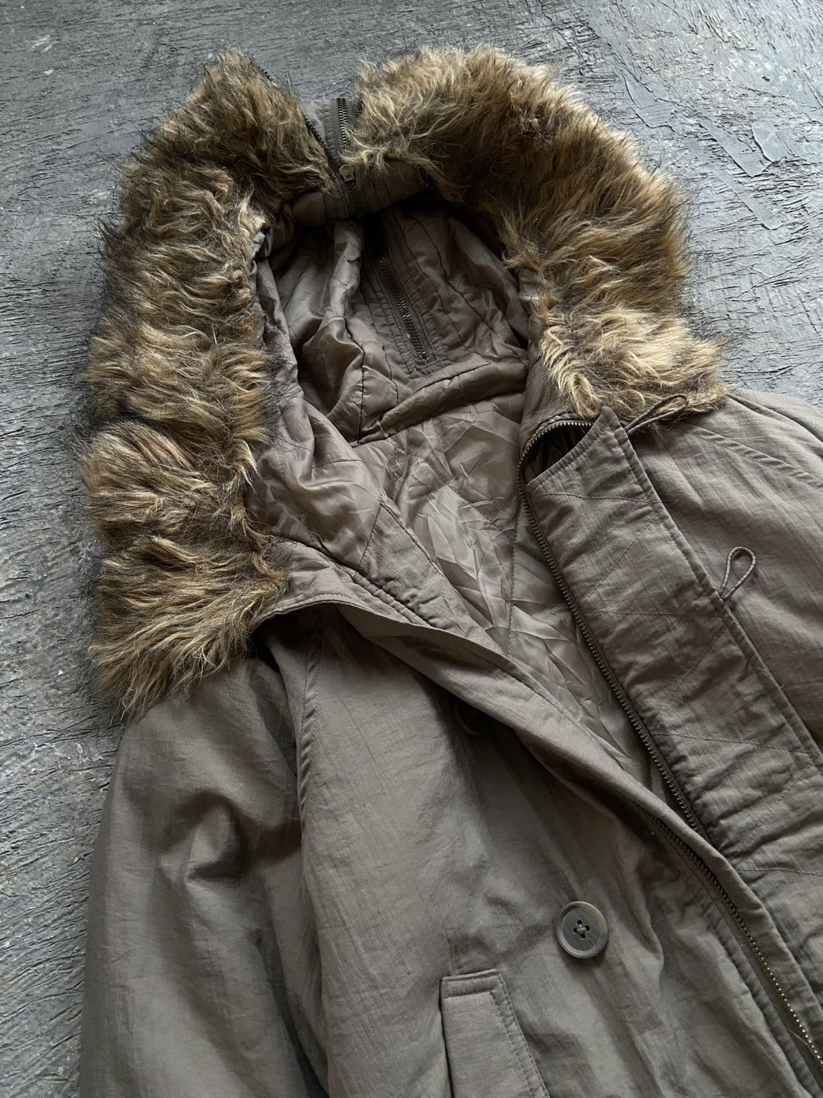 Japanese Brand 2000s Tee Up - Vkei SLY Style Fur Hoodie Jacket Size US M / EU 48-50 / 2 - 4 Thumbnail