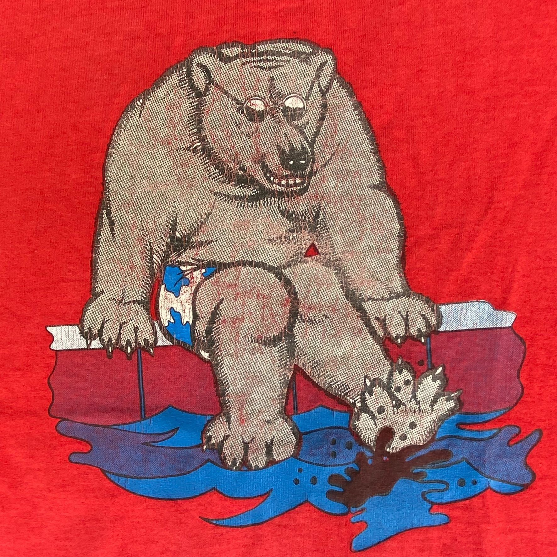 Fruit Of The Loom Vintage 90s Polar Bear Shirt Grunge Nature Animal Humor Tee Size US M / EU 48-50 / 2 - 3 Thumbnail