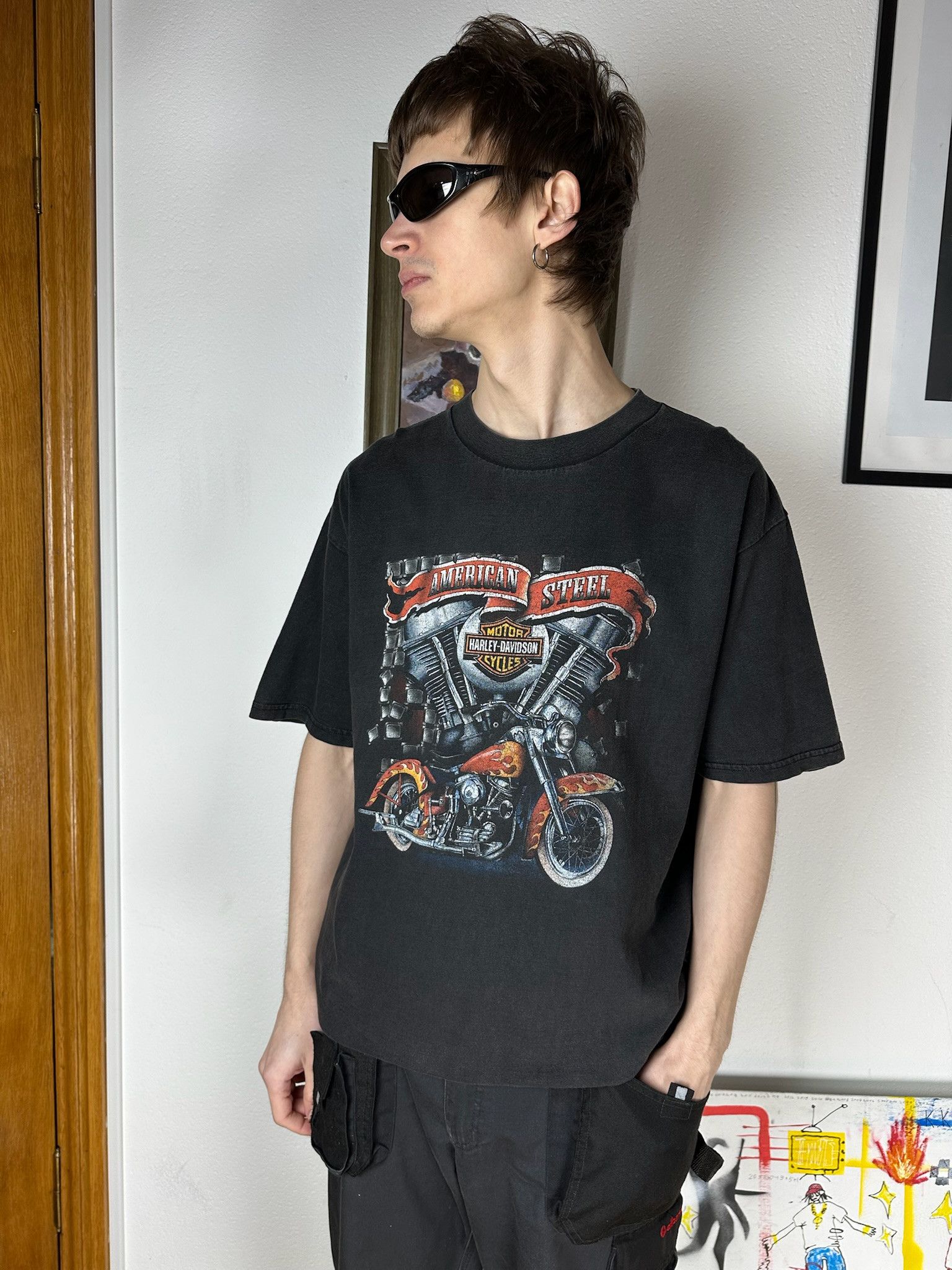 Harley Davidson Vintage Harley Davidson Size US XL / EU 56 / 4 - 3 Thumbnail