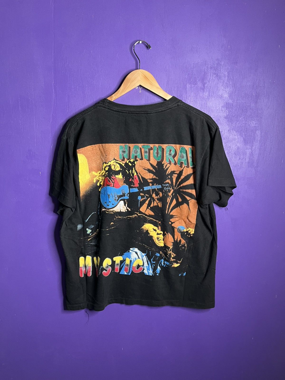 Bob Marley × Rap Tees × Vintage Vintage 90s Bob Marley natural mystic rap tee Size US XL / EU 56 / 4 - 2 Thumbnail
