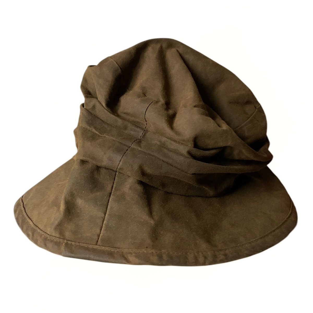 Barbour × Vintage 🧿sylkoil draped panama hat in waxed green Size ONE SIZE - 2 Thumbnail