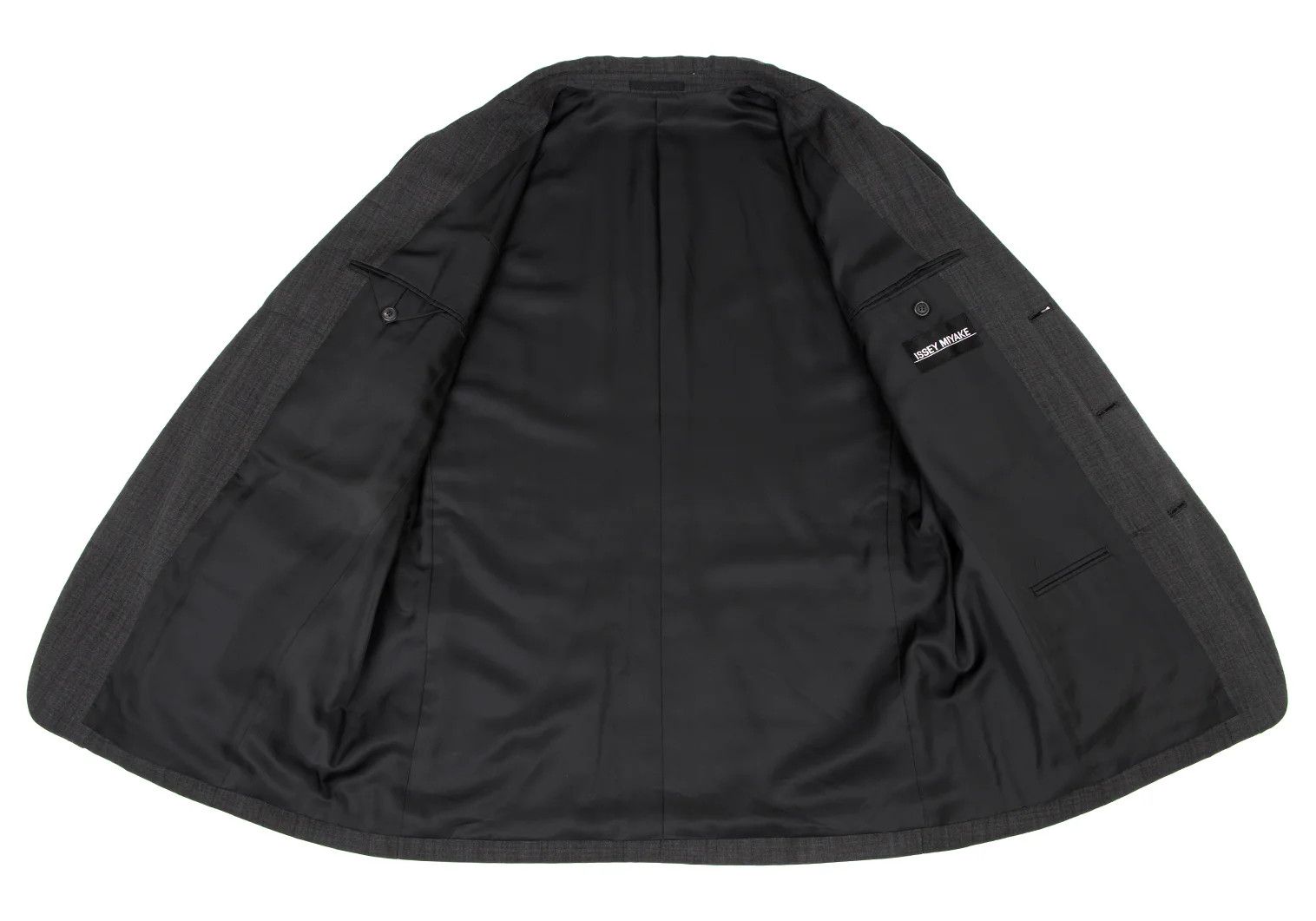Issey Miyake Wool Stitch Design 3B Jacket in Charcoal, Size M Size US M / EU 48-50 / 2 - 14 Thumbnail