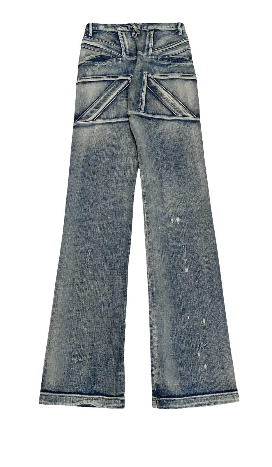 If Six Was Nine × PPFM Rare Design Vintage Japanese Brand PPFM UK Flags Jeans 1990s Size US 31 - 1 Thumbnail