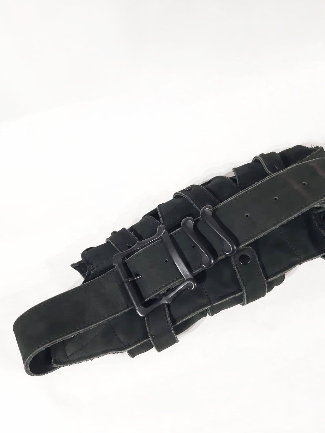 Number (N)ine Suede Leather Ammo Cargo Belt SS07 “About a Boy” Size ONE SIZE - 4 Thumbnail