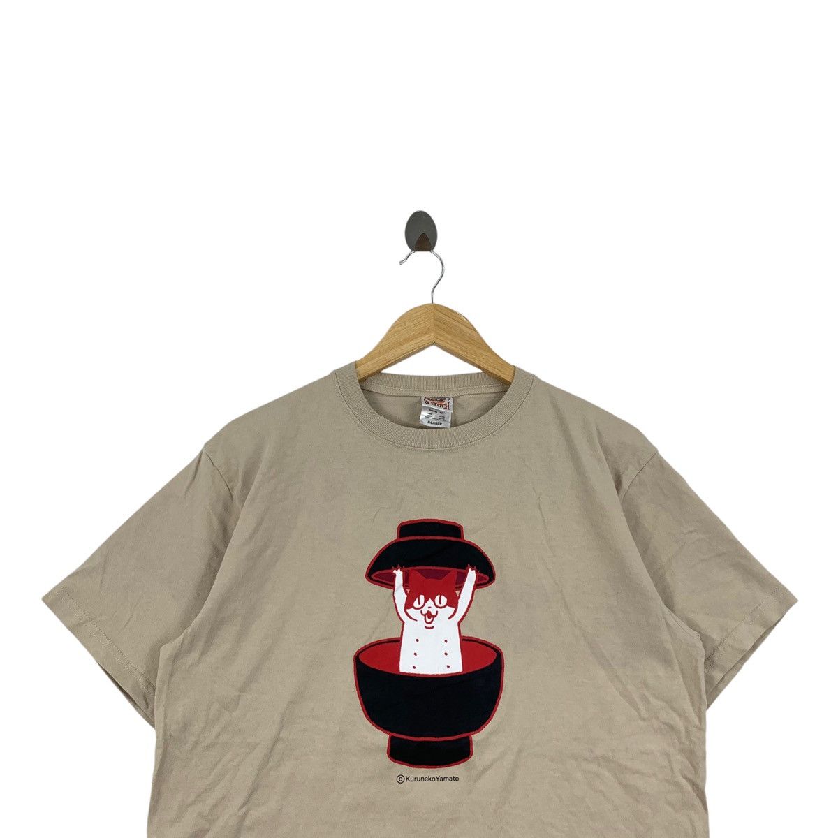 Japanese Brand KURUNEKO YAMATO Japanese Brand Logo Print Design Brown Size US XL / EU 56 / 4 - 2 Thumbnail