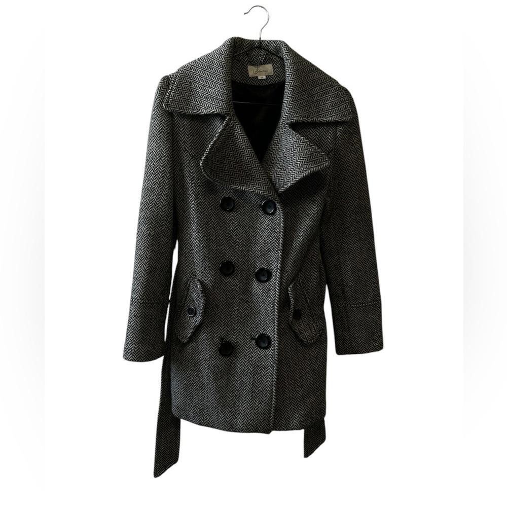 Designer Seduction Women's Herringbone Double-Breasted Coat Size S / US 4 / IT 40 - 1 Thumbnail