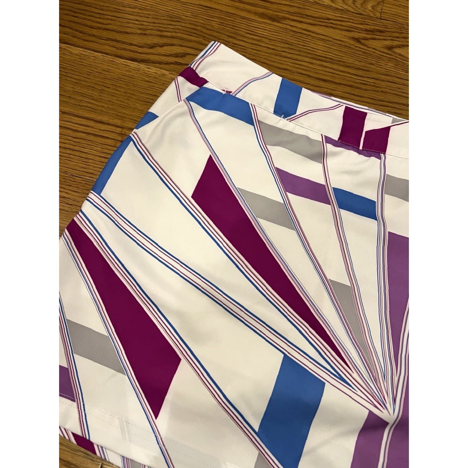 Adidas Adidas ClimaCool Skort Women Sz 6 Pockets Athletic Tennis Golf Hiking Knit Stretch Polyester Spandex Multicolor Geometric Pattern Size 28" / US 6 / IT 42 - 2 Thumbnail