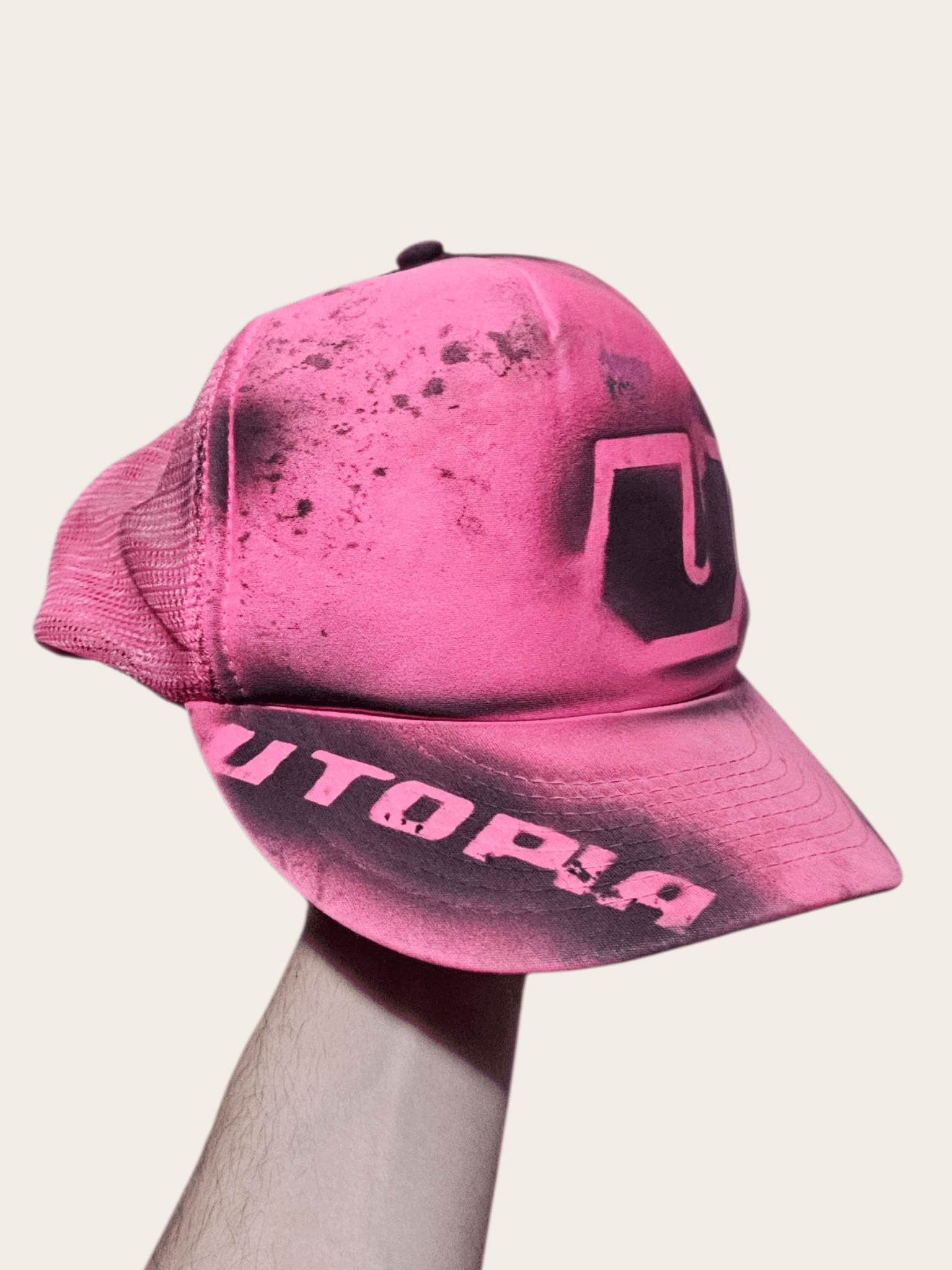 Vintage Utopia Pink Graffiti Hat Size ONE SIZE - 2 Thumbnail