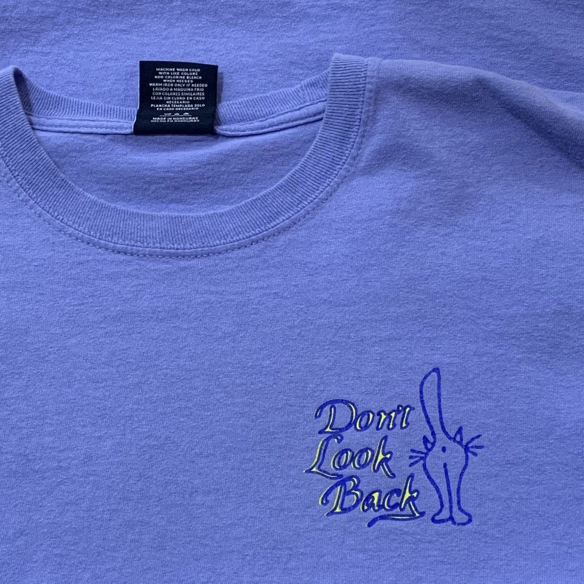 Huf Sz L- HUF Don’t Look Back Cat Tee (Blue/Yellow) Size US L / EU 52-54 / 3 - 6 Thumbnail
