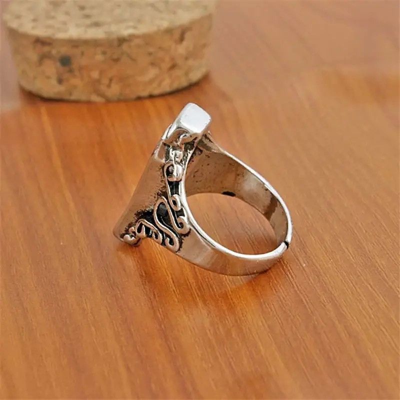 Japanese Brand × Jewelry × Vintage Gothic Punk Unique Vampire Coffin Ghost Stainless Steel Ring Size ONE SIZE - 3 Thumbnail