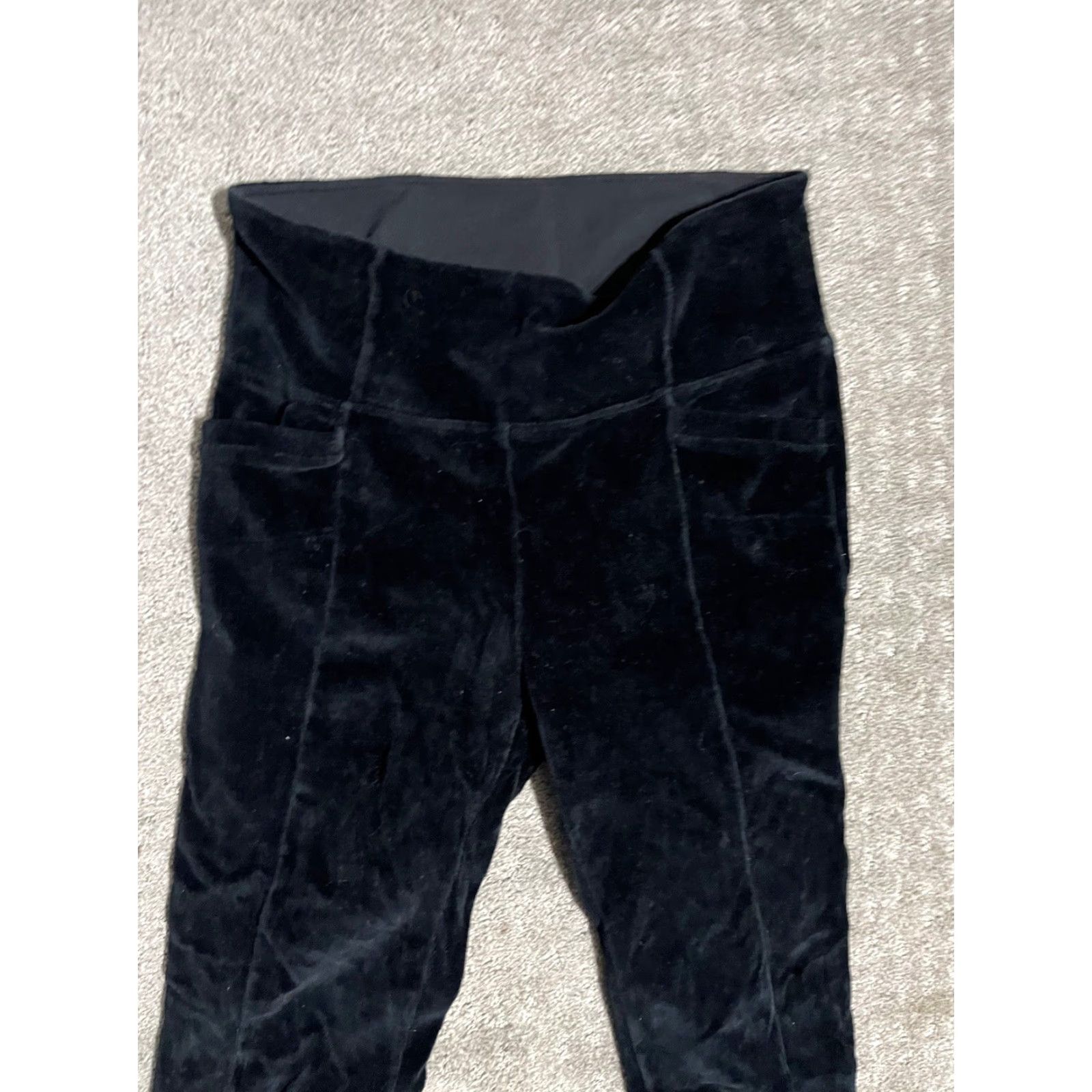 Athleta Athleta Leggings Shirt Womens Velvet Tight Medium Black N/A 90s Athletic Activewear Casual Size 32" / US 10 / IT 46 - 4 Thumbnail