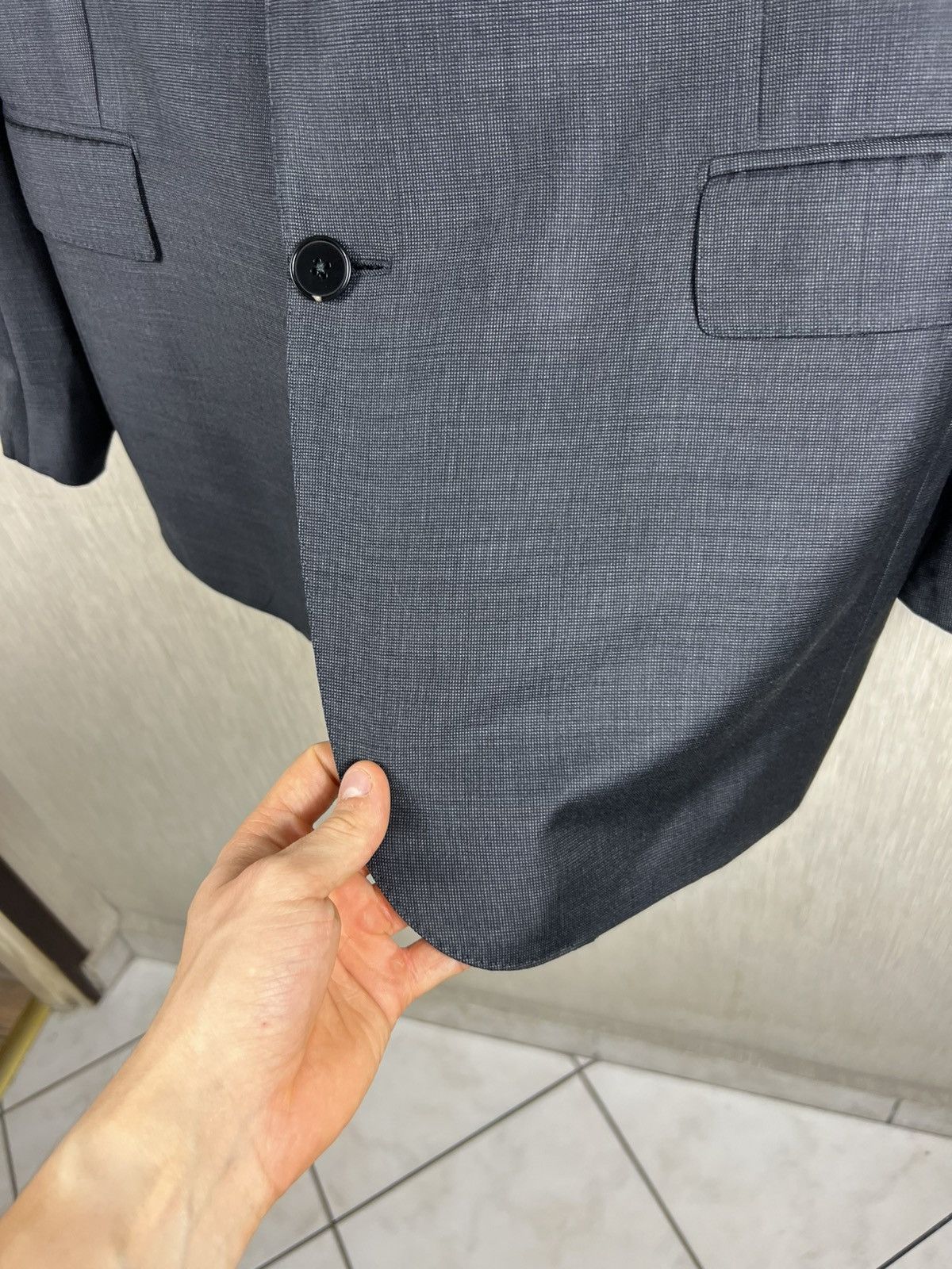 Ermenegildo Zegna Ermenegildo Zegna trofeo wool suit blazer jacket dark grey Size 44R - 13 Thumbnail