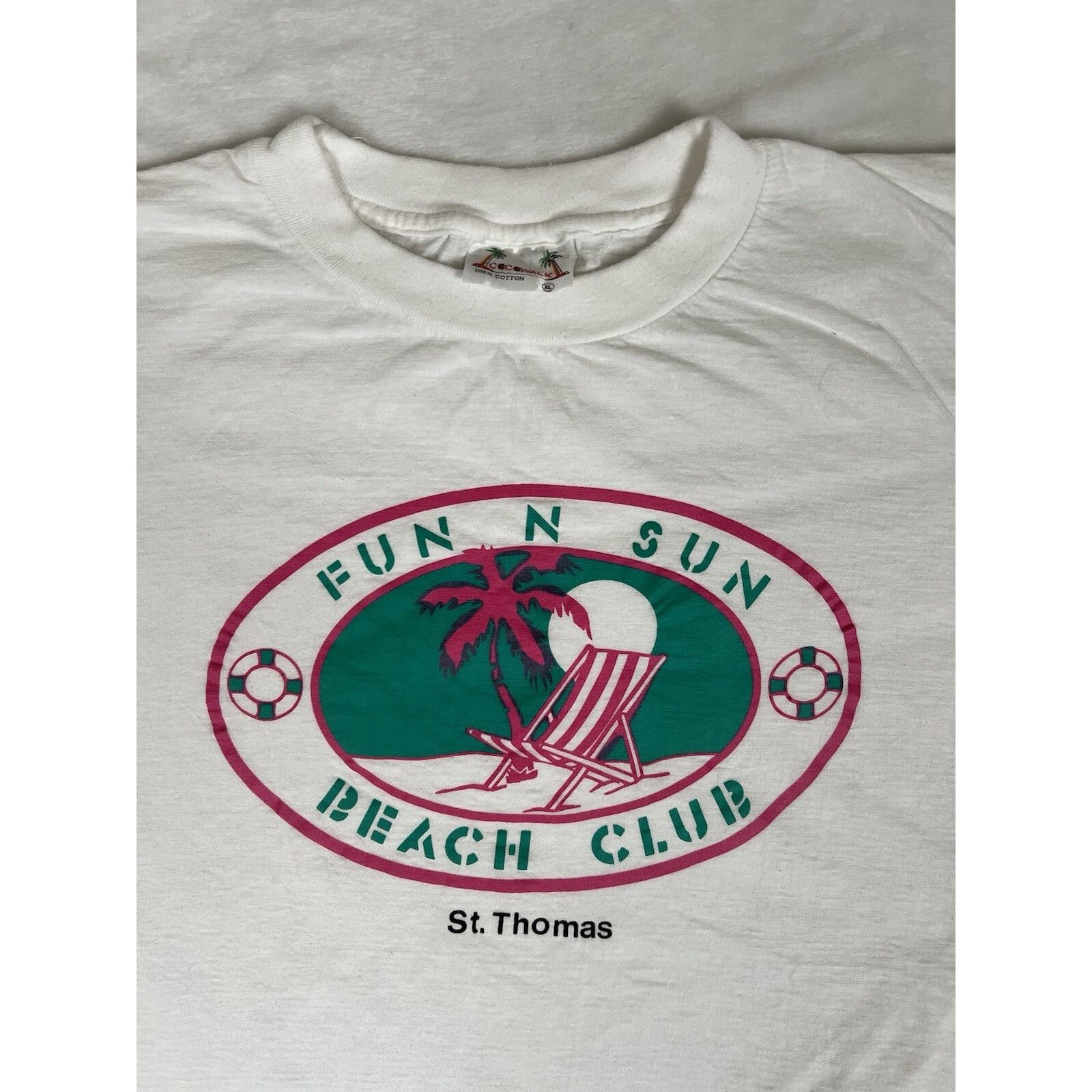 Vintage Vintage St Thomas T-Shirt Fun N Sun Beach Club Size XL Singl Size US XL / EU 56 / 4 - 2 Thumbnail