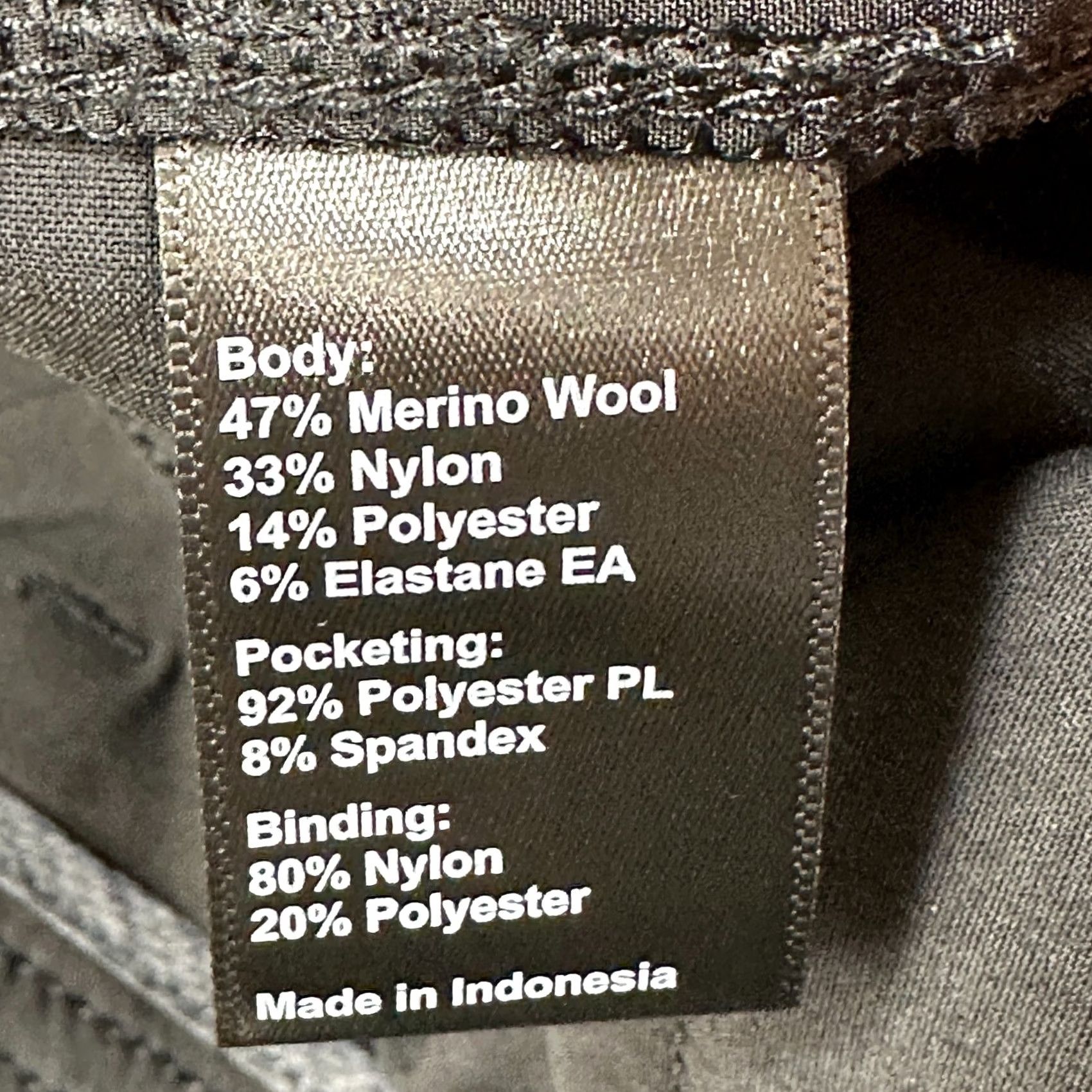 Vintage Proof Pants Black Merino Wool Straight Performance 33x30 Mens Huckberry Size US 33 - 5 Thumbnail