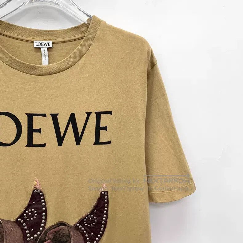 Other Loewe Brown Logo Lettering Studs Printed Design Cotton Rou Size M / US 6-8 / IT 42-44 - 3 Thumbnail