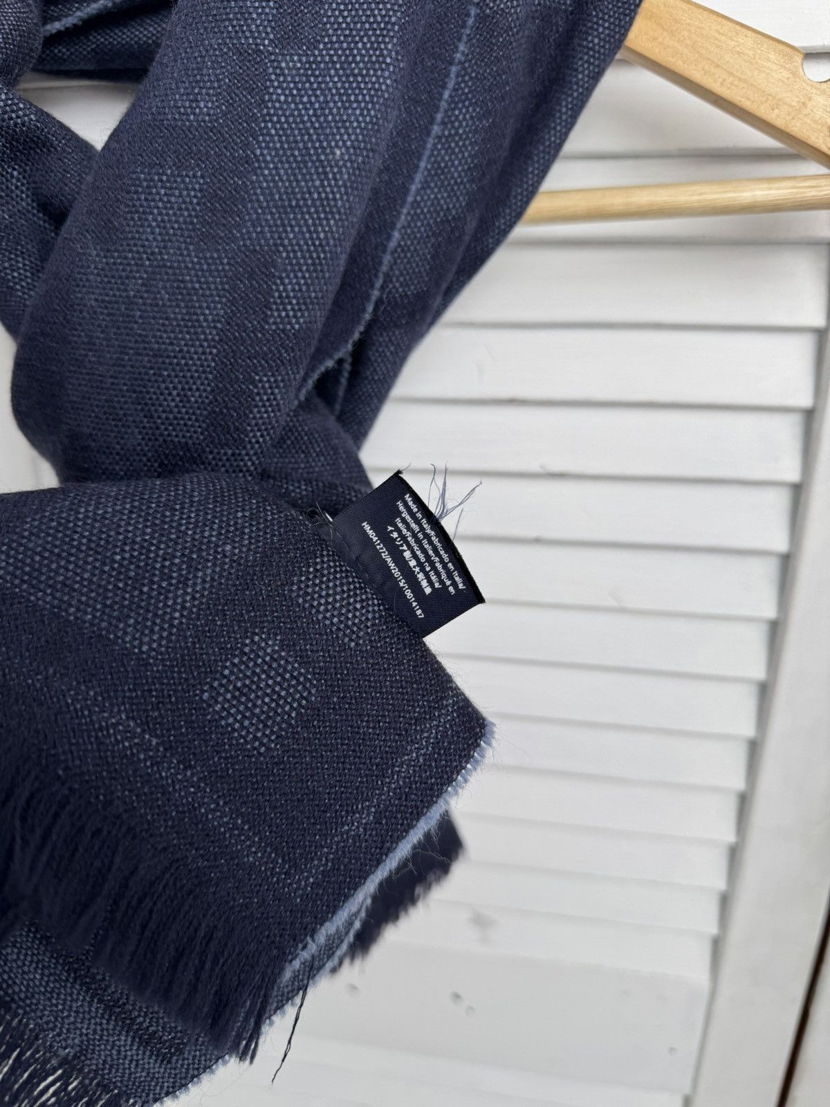 Hackett Hackett London Wool Long Scarf Navy Logo Pattern Size ONE SIZE - 11 Thumbnail