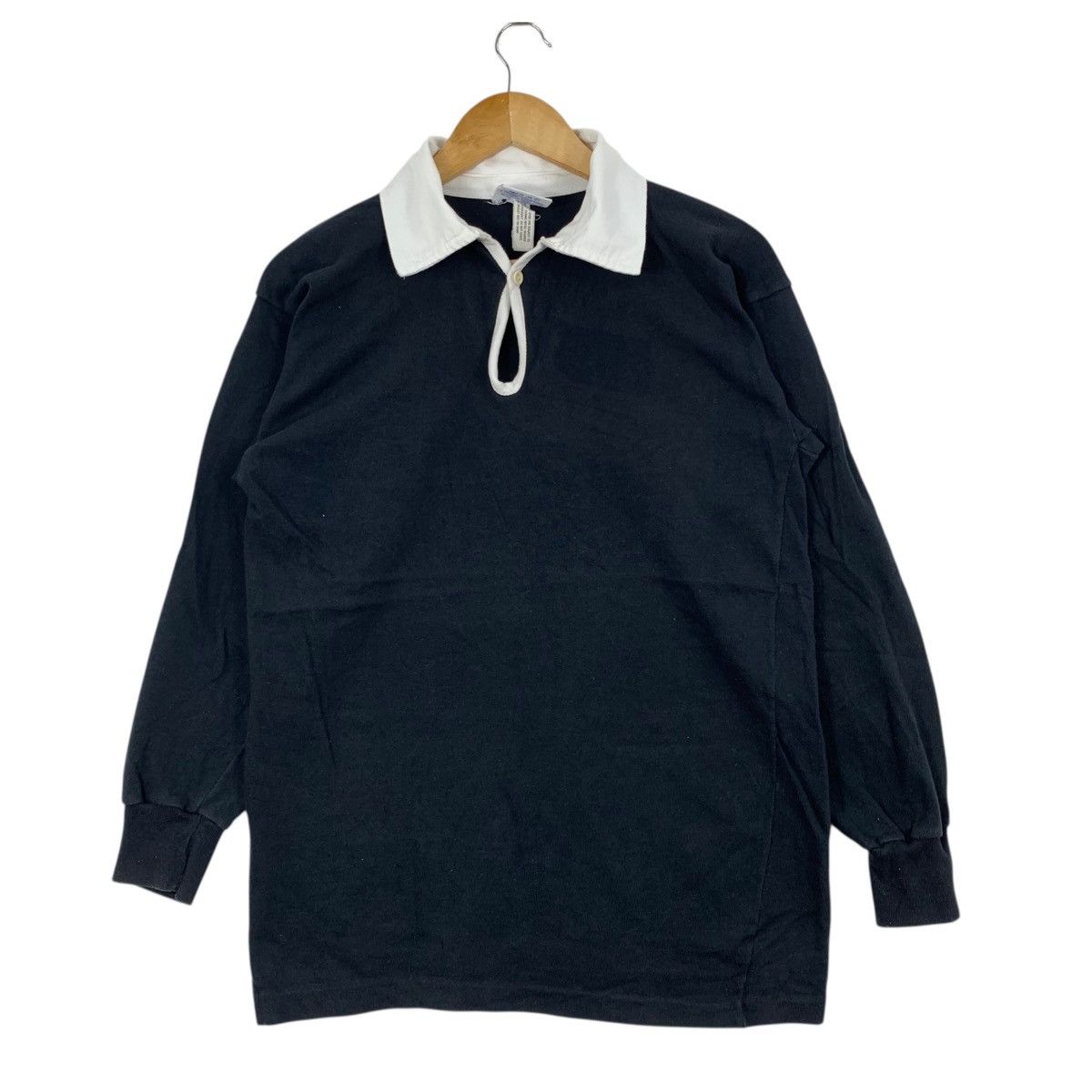Vintage Vintage 90s GYMPHLEX ENGLAND Rugby Polo Long Sleeve Tshirt Size US S / EU 44-46 / 1 - 1 Thumbnail