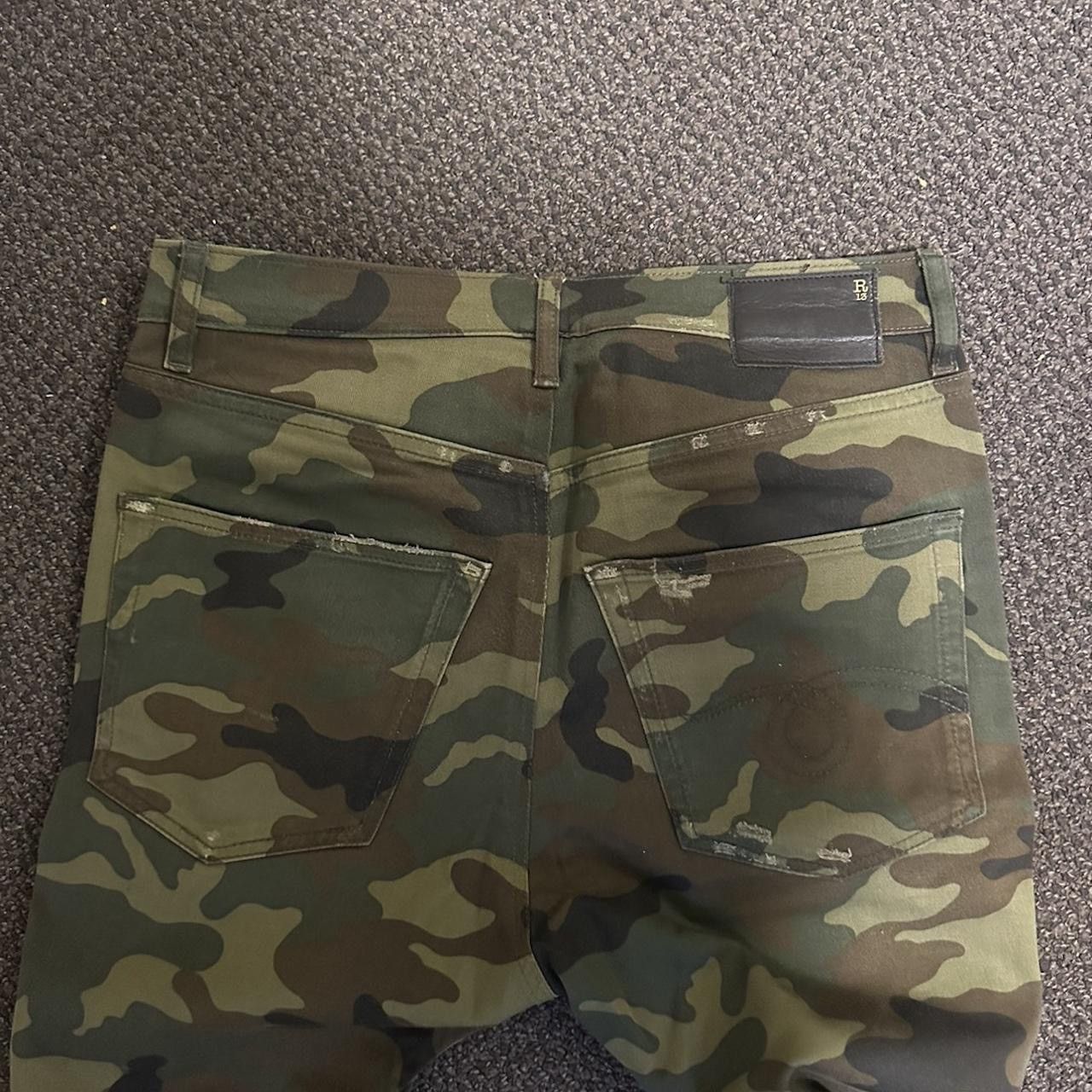 R13 R13 Skywalker Camo Stacked Jeans Size US 31 - 7 Thumbnail
