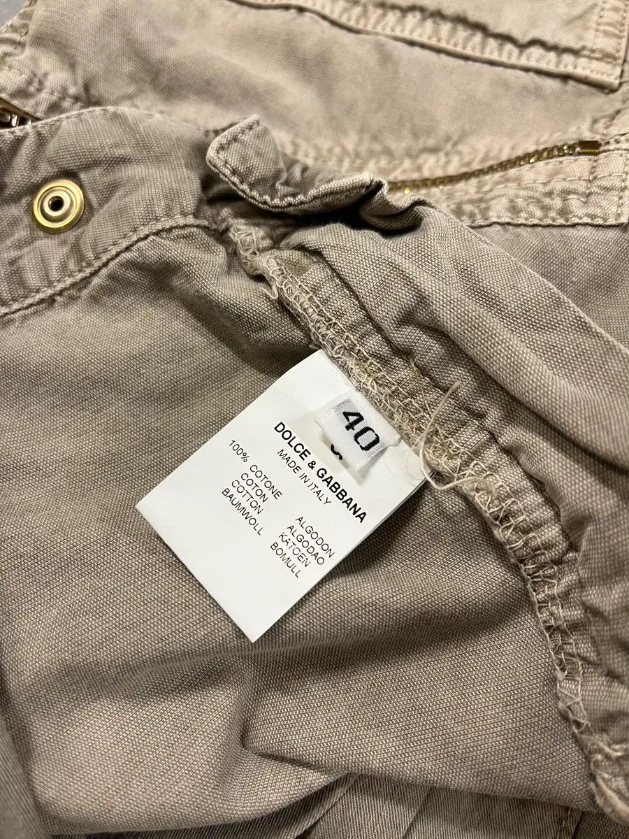 Dolce & Gabbana 2000s Dolce & Gabbana Grey Army Cargo Pants Size US 30 / EU 46 - 11 Thumbnail