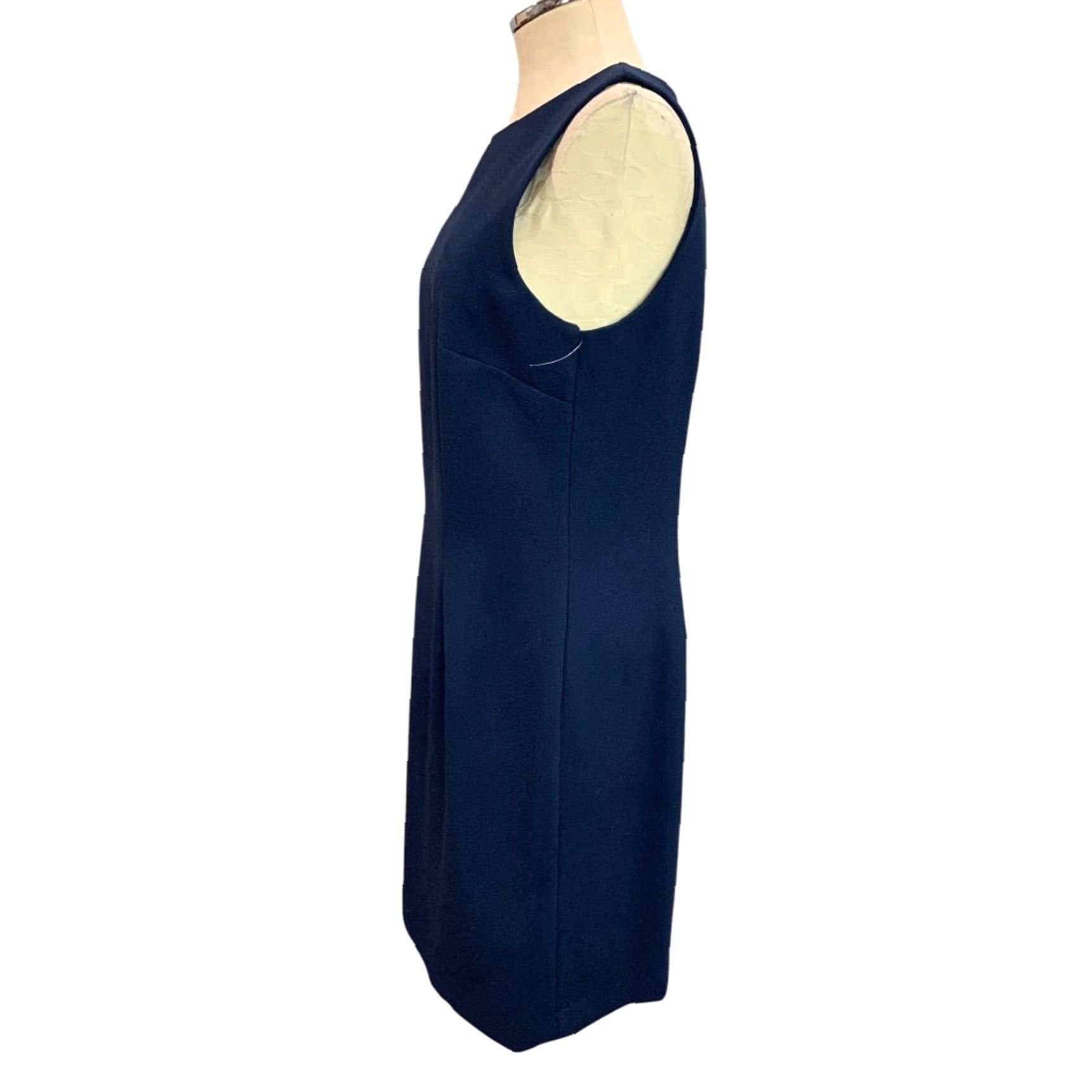 Vintage VINTAGE Karen Scott Womens Dress Sheath Midi 1990s Navy Blue Size 10 Women Mens? Size L / US 10 / IT 46 - 3 Thumbnail