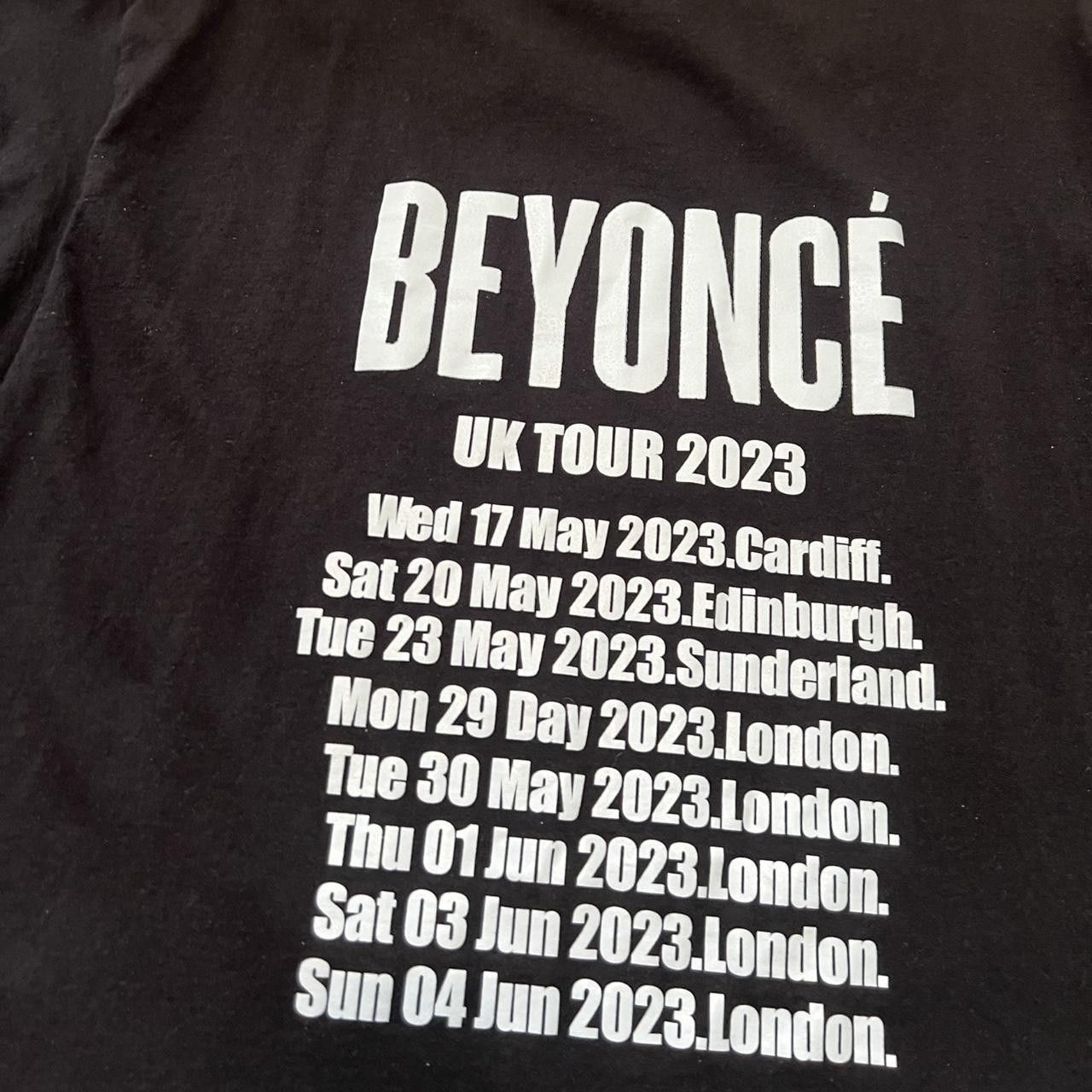 Fruit Of The Loom Black cotton Beyoncé UK tour 2023 t-shirt y2k rap hip hop Size US L / EU 52-54 / 3 - 5 Thumbnail