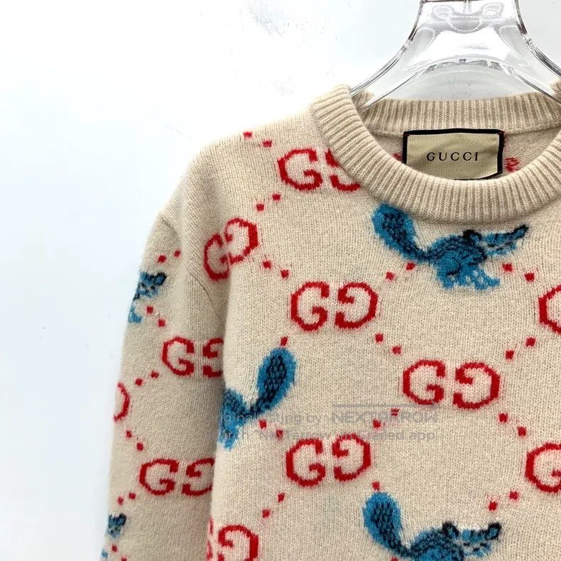 Gucci Gucci Colour block logo jacquard animal full print wool ro Size US S / EU 44-46 / 1 - 3 Thumbnail