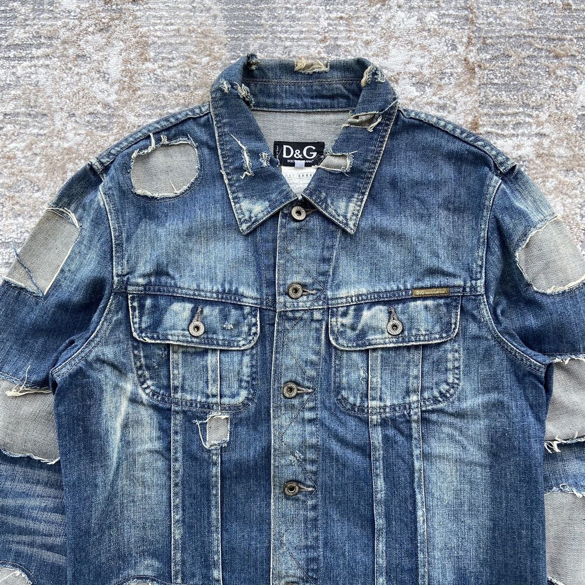 Dolce & Gabbana AW04 Dolce & Gabbana Reconstructed Denim Jacket Size US L / EU 52-54 / 3 - 9 Thumbnail