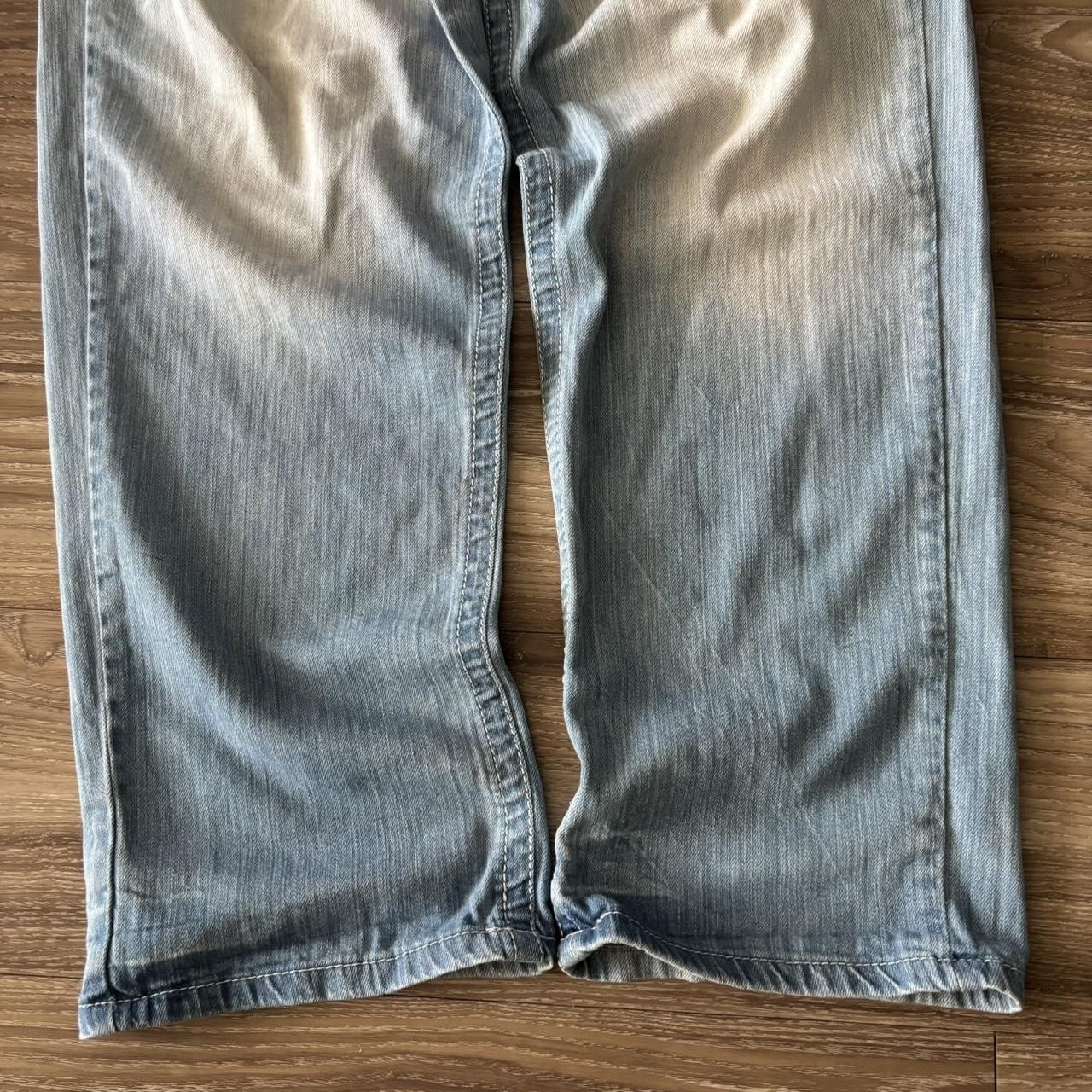 Vintage Crazy Vintage Y2K/2000s Faded Light Wash Streetwear Denim Jeans! 40x32 Size US 40 / EU 56 - 6 Thumbnail