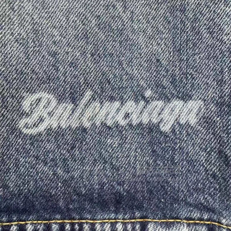 Balenciaga Balenciaga Blue full print pattern logo denim jacket Size US S / EU 44-46 / 1 - 5 Thumbnail