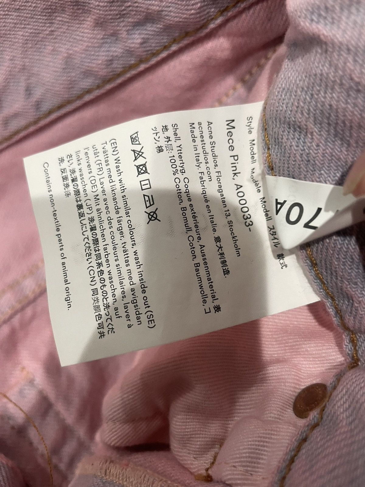 Acne Studios Mece Pink Denim Size US 28 / EU 44 - 4 Thumbnail
