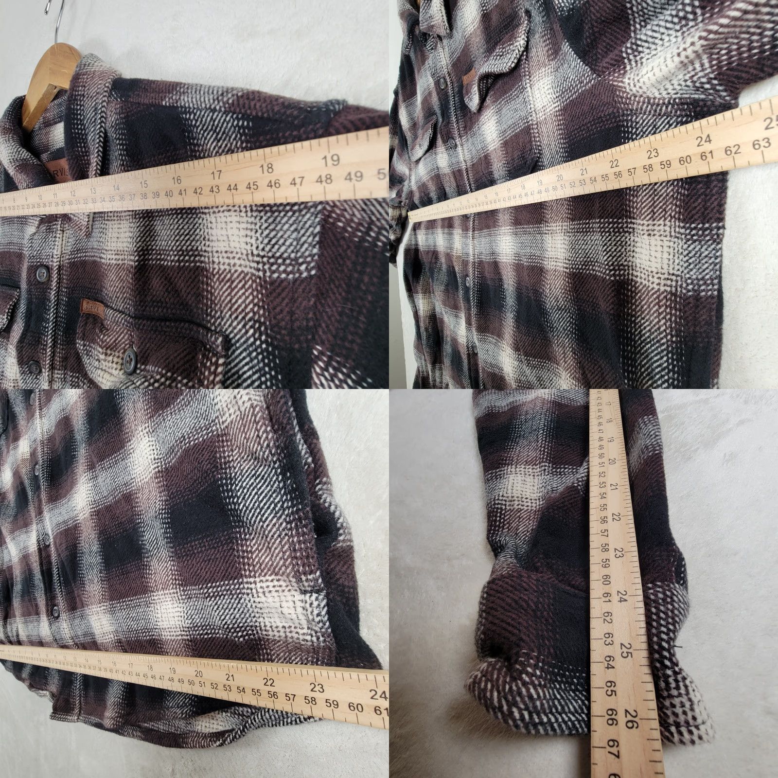 Orvis Orvis Shirt Plaid Heavyweight Long Sleeve Button-Up XL Mens Brown Cotton Flannel Size US XL / EU 56 / 4 - 8 Thumbnail