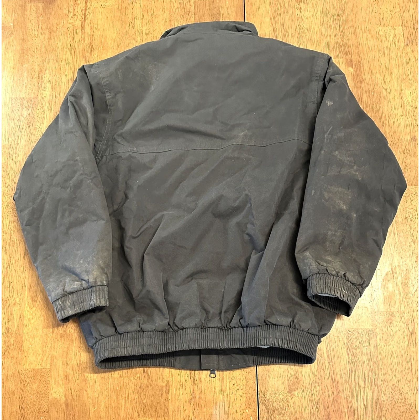 Vintage VINTAGE Saxon Blouson Fleece Lined Work Jacket Medium Mens Classic Black Button Zip Leather Embroidered Logo Size US M / EU 48-50 / 2 - 2 Thumbnail