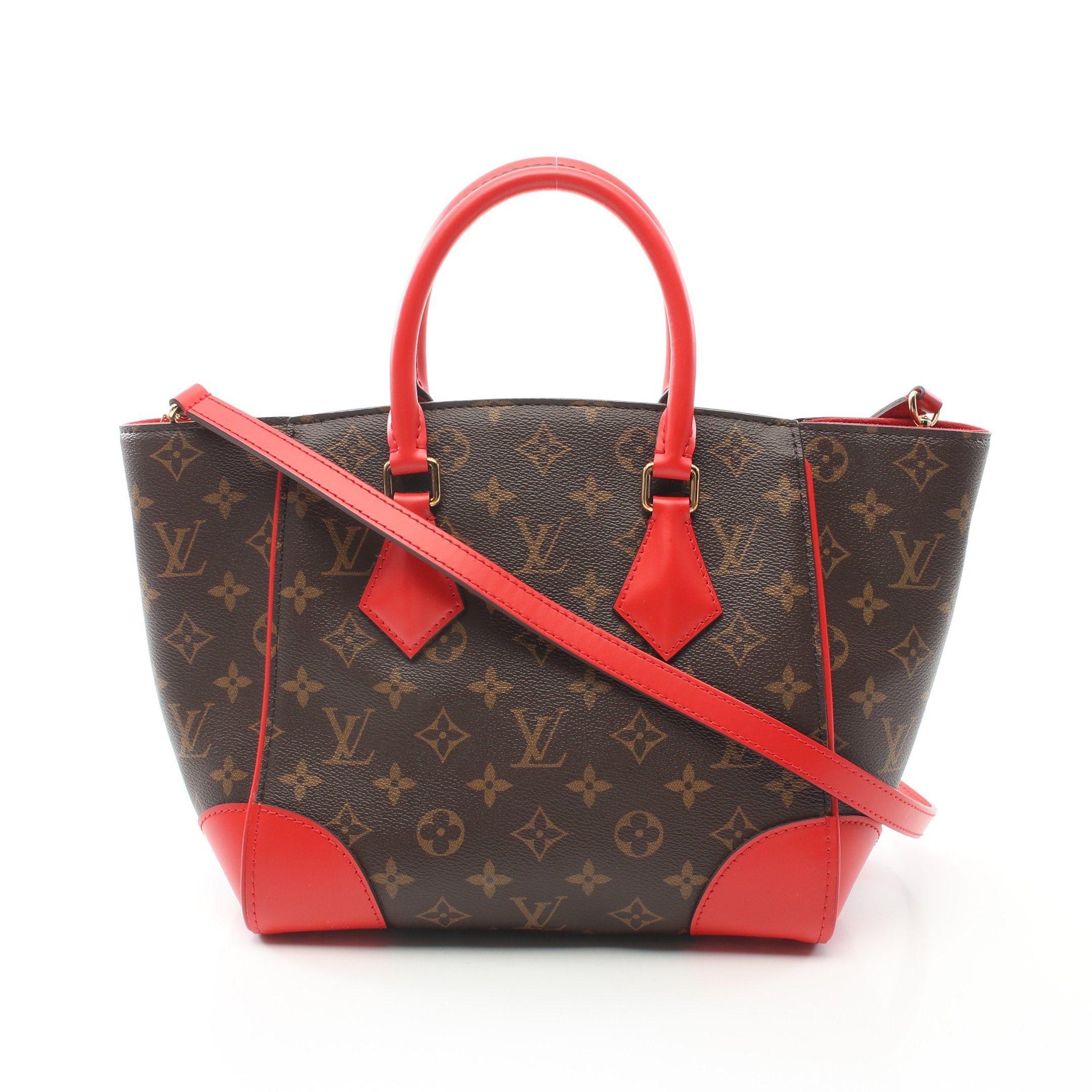 Louis Vuitton Louis Vuitton Phoenix Pm Monogram Coquelicot Handbag Leather Brown Red Size ONE SIZE - 1 Thumbnail