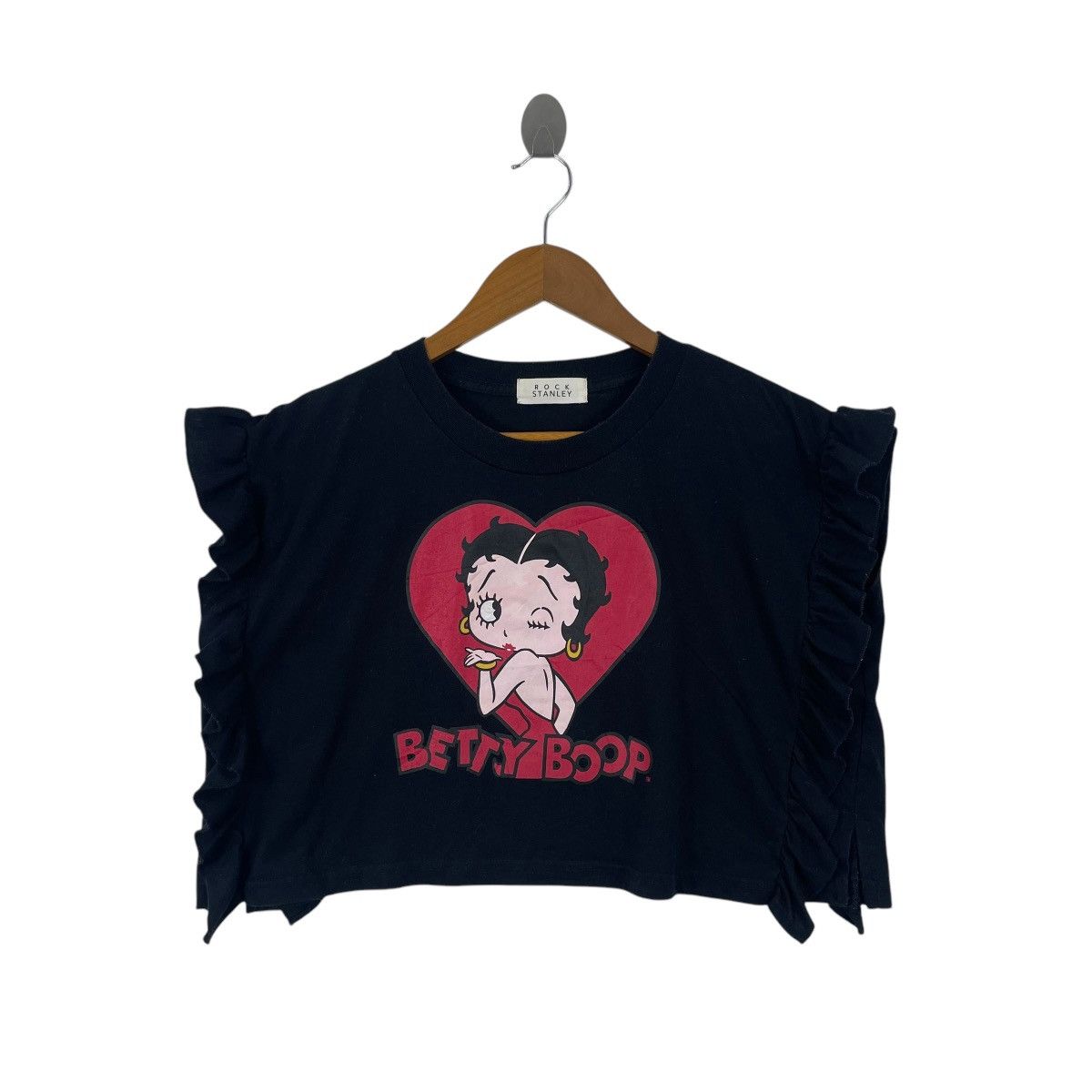 Japanese Brand Rock Stanley X Betty Boop Sleeveless Crop Top Tank Top Shirt Size L / US 10 / IT 46 - 1 Thumbnail