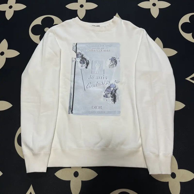 Dior Dior White Men's Sweatshirt with Graphic Print 0089 Size US XXS / EU 40 - 1 Thumbnail